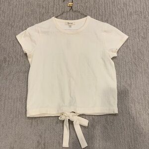 NWT Madewell Cream cross back shirt, Size XS